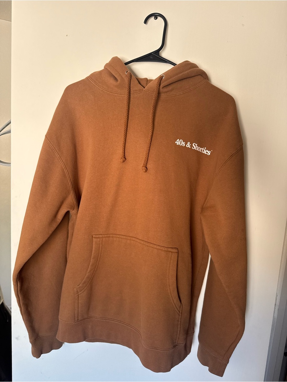 Zumiez Brown Pullover Hoodie with White 40’s & shorties Logo